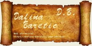 Dafina Baretić vizit kartica